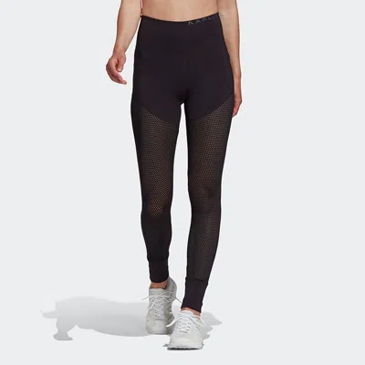Adidas Originals (wmns) Adidas Mesh Hw L Tight Gym Sports Training High Waist Leggings Black In Animal Print