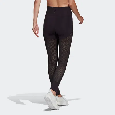 Adidas Originals (wmns) Adidas Mesh Hw L Tight Gym Sports Training High Waist Leggings Black In Animal Print