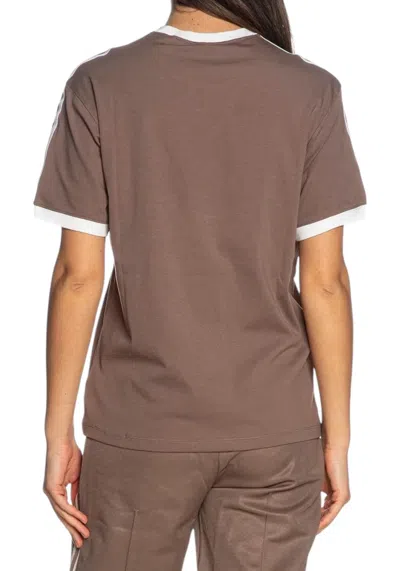 Adidas Originals (wmns) Adidas 3-stripes T-shirt 'brown' In Multi