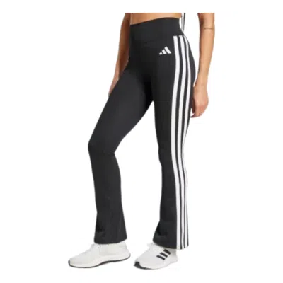 Adidas Originals (wmns) Adidas Optime Essentials 3-stripes Flared Leggings 'black White' In Multi