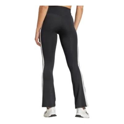 Adidas Originals (wmns) Adidas Optime Essentials 3-stripes Flared Leggings 'black White' In Multi