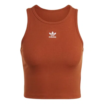 Adidas Originals (wmns)  Rib Tank T-shirt 'brown' In Multi