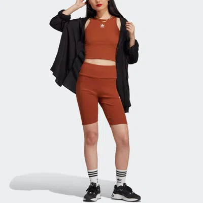 Adidas Originals (wmns)  Rib Tank T-shirt 'brown' In Multi