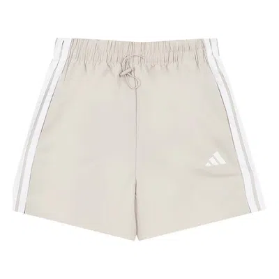 Adidas Originals (wmns) Adidas Essentials 3-stripes Shorts Asia Sizing 'beige' In Multi