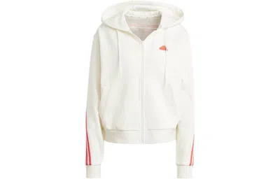 Adidas Originals (wmns) Adidas Future Icons 3-stripes Full Zip Hoodie Asia Sizing 'white Bright Red'