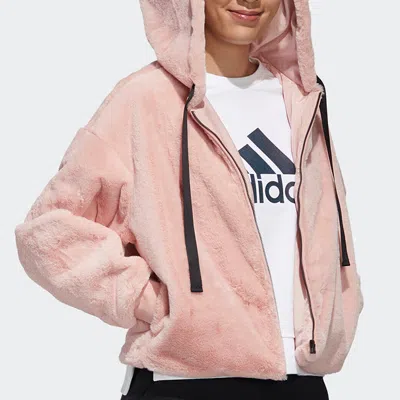 Adidas Originals (wmns) Adidas Style Fur Hooded Jacket Pink