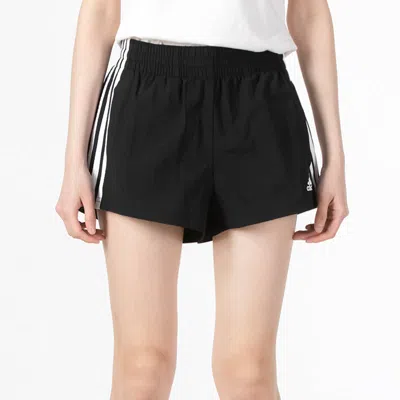 Adidas Originals (wmns) Adidas Essentials 3-stripes Woven Shorts Loose Fit 'black White'