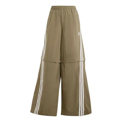 Adidas Originals Womens  Oversized Zip-off Track Pants In Green