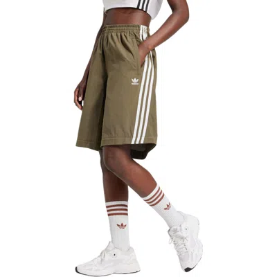 Adidas Originals Womens  Oversized Zip-off Track Pants In Green