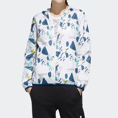 Adidas Originals (wmns) Adidas Neo Printing Hooded Jacket White