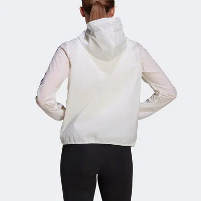 Adidas Originals (wmns) Adidas W 3s Wb Sports Training Hooded Woven Jacket White
