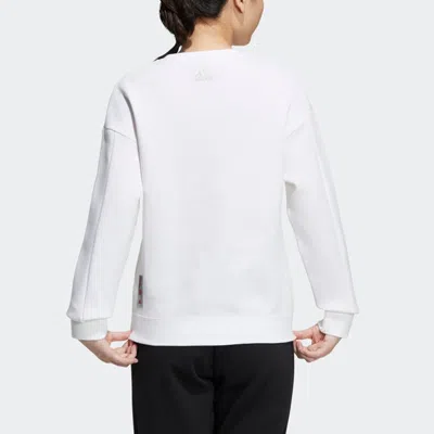Adidas Originals (wmns) Adidas Cny Sweat Limited Funny Pattern Sports Round Neck Hoodie White