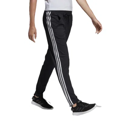 Adidas Originals (wmns) Adidas Essentials Design 2 Move 3-stripes Pants 'black White' In Multi