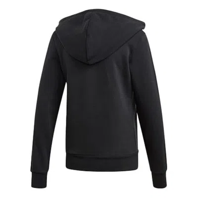 Adidas Originals (wmns) Adidas Essentials 3-stripes Fleece Hoodie Asia Sizing 'black White'
