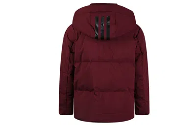 Adidas Originals (wmns) Adidas Outdoor Short Hooded Down Jacket Purple In Burgundy