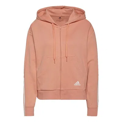 Adidas Originals (wmns) Adidas W Dk Fz Hd Drawstring Hooded Jacket Pink Red In Multi