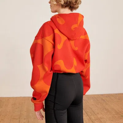 Adidas Originals (wmns) Adidas X Marimekko Crop Hoodie 'orange'