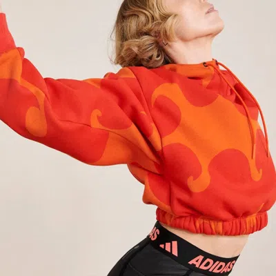 Adidas Originals (wmns) Adidas X Marimekko Crop Hoodie 'orange'