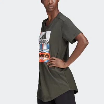 Adidas Originals (wmns) Adidas Sports Round-neck Brown In Multi