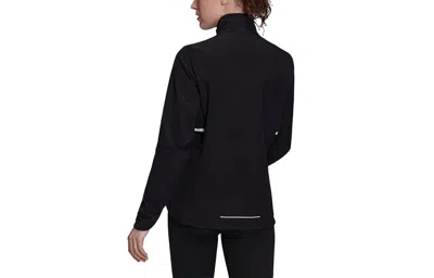 Adidas Originals (wmns) Adidas Logo Printing Stand Up Collar Zipper Long Sleeve Jacket Coat Black