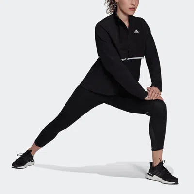 Adidas Originals (wmns) Adidas Logo Printing Stand Up Collar Zipper Long Sleeve Jacket Coat Black
