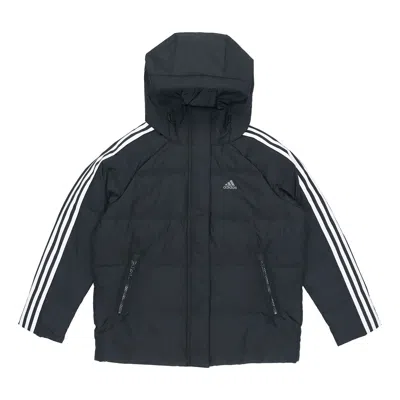 Adidas Originals (wmns) Adidas W 3st Puff Jkt Double Layer Knit Zipper Pocket Hooded Down Jacket Black
