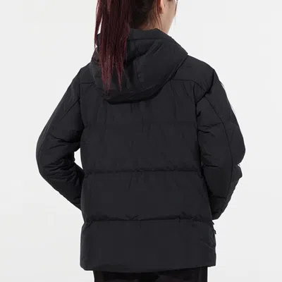 Adidas Originals (wmns) Adidas W 3st Puff Jkt Double Layer Knit Zipper Pocket Hooded Down Jacket Black