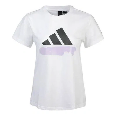 Adidas Originals (wmns) Adidas Sub Logo Tee Casual Sports Round Neck Short Sleeve White