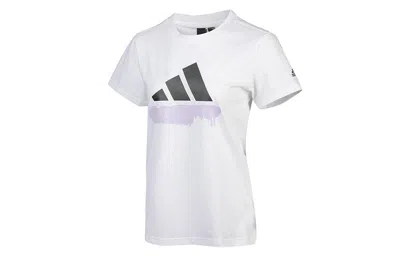 Adidas Originals (wmns) Adidas Sub Logo Tee Casual Sports Round Neck Short Sleeve White