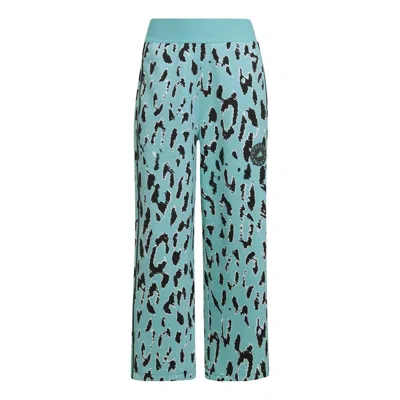 Adidas Originals (wmns) Adidas By Stella Mccartney Cropped Pants 'teal Black' In Multi