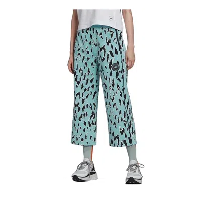 Adidas Originals (wmns) Adidas By Stella Mccartney Cropped Pants 'teal Black' In Multi