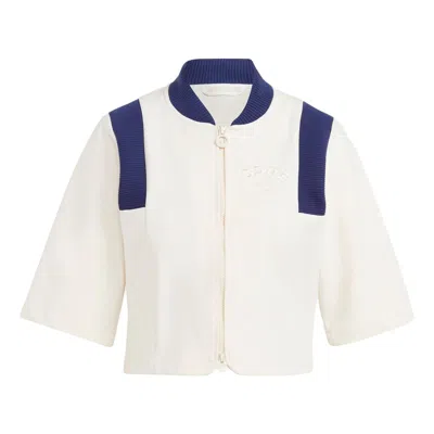 Adidas Originals (wmns) Adidas Blue Version Crop Track Jacket 'chalk White'