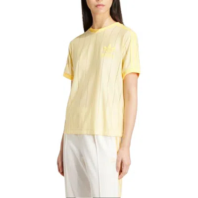 Adidas Originals (wmns)  3-stripes T-shirt Asia Sizing 'yellow'
