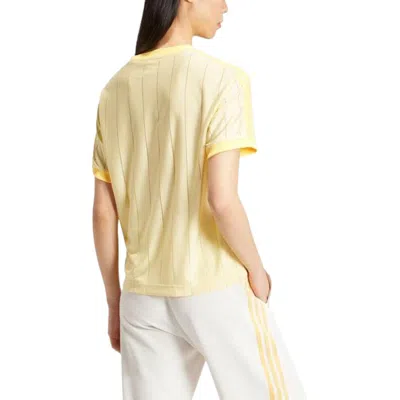 Adidas Originals (wmns)  3-stripes T-shirt Asia Sizing 'yellow'
