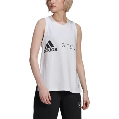 Adidas Originals (wmns) Adidas By Stella Mccartney Sportswear Logo Tank Top 'white Black'