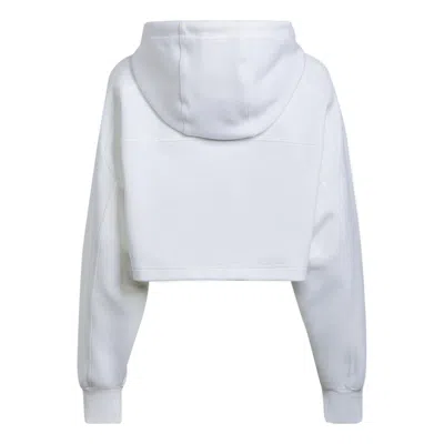Adidas Originals (wmns) Adidas By Stella Mccartney Cropped Hoodie 'white' In Gray