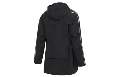 Adidas Originals (wmns) Adidas Cny Jkt Warm Sports Lacing Woven Fleece Lined Hooded Jacket Black In Blue