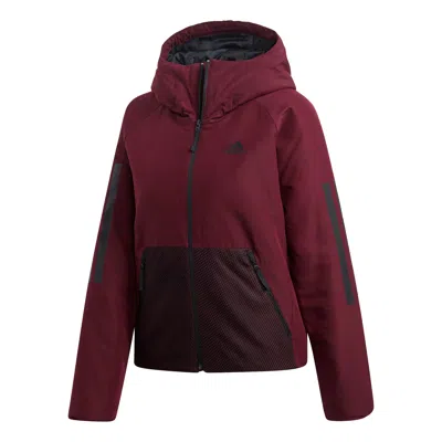 Adidas Originals (wmns) Adidas Back-to-sport Jacket 'burgundy' In Red