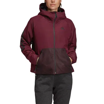 Adidas Originals (wmns) Adidas Back-to-sport Jacket 'burgundy' In Red