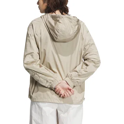 Adidas Originals (wmns) Adidas Fat 3-stripes Windbreaker 'wonder Beige' In Gray