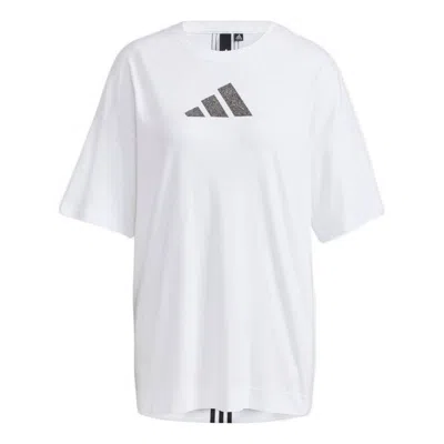 Adidas Originals (wmns) Adidas X Swarovski Crossover Casual Sports Breathable Solid Color Short Sleeve White T-shirt