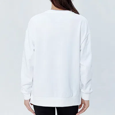 Adidas Originals (wmns) Adidas Logo Printing Sports Round-neck Sweatshirt White