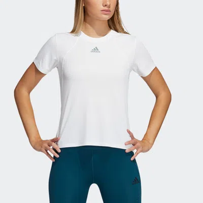 Adidas Originals (wmns) Adidas Heatrdy Focus T Intense Training Sports Short Sleeve T-shirt White