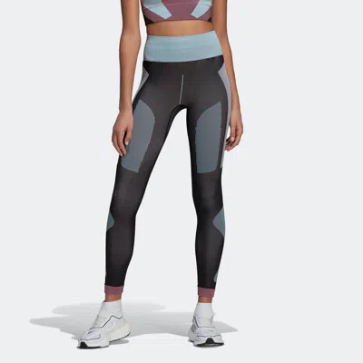 Adidas Originals (wmns) Adidas By Stella Mccartney Truestrength Yoga Knit Tights 'black' In Multi