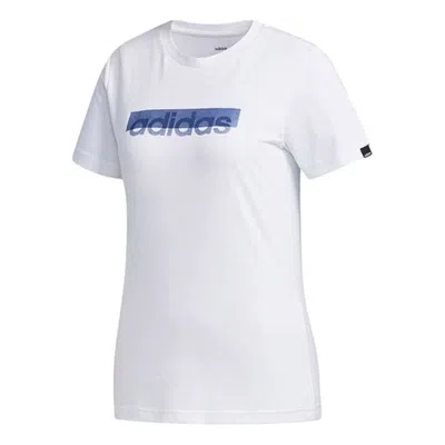 Adidas Originals (wmns) Adidas Boxed Logo Graphic T-shirt Asia Sizing 'white Teal'