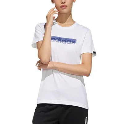 Adidas Originals (wmns) Adidas Boxed Logo Graphic T-shirt Asia Sizing 'white Teal'