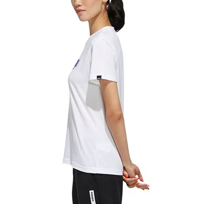 Adidas Originals (wmns) Adidas Boxed Logo Graphic T-shirt Asia Sizing 'white Teal'