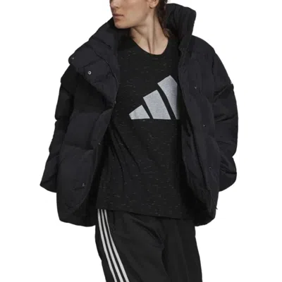 Adidas Originals (wmns) Adidas Big Baffle Jacket 'black' In Brown