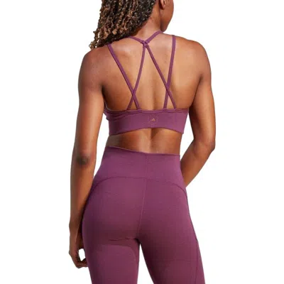 Adidas Originals (wmns) Adidas By Stella Mccartney Truestrength Medium-support Bra 'red Night' In Purple