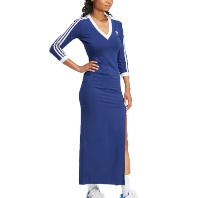 Adidas Originals (wmns)  Adicolor Colro Claic 3-maxi Srtipe Dress 'blue'